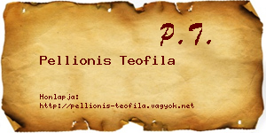 Pellionis Teofila névjegykártya